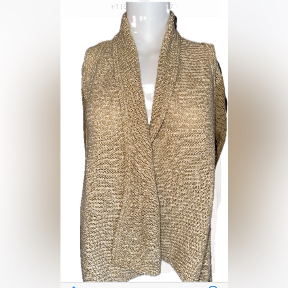 Miss Me Beige Knit Open Front Cardigan Sweater